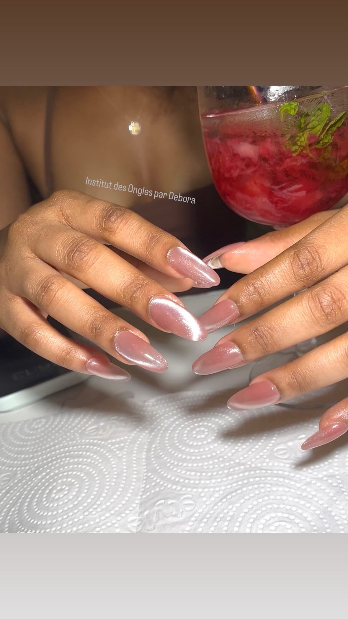 Gel x ( vernis effet cat eye)