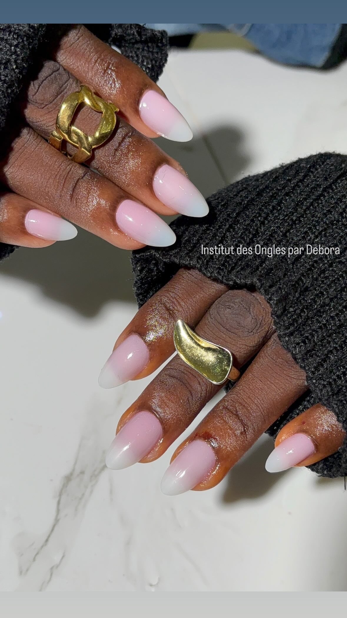 Ongle pré-fait babyboomer